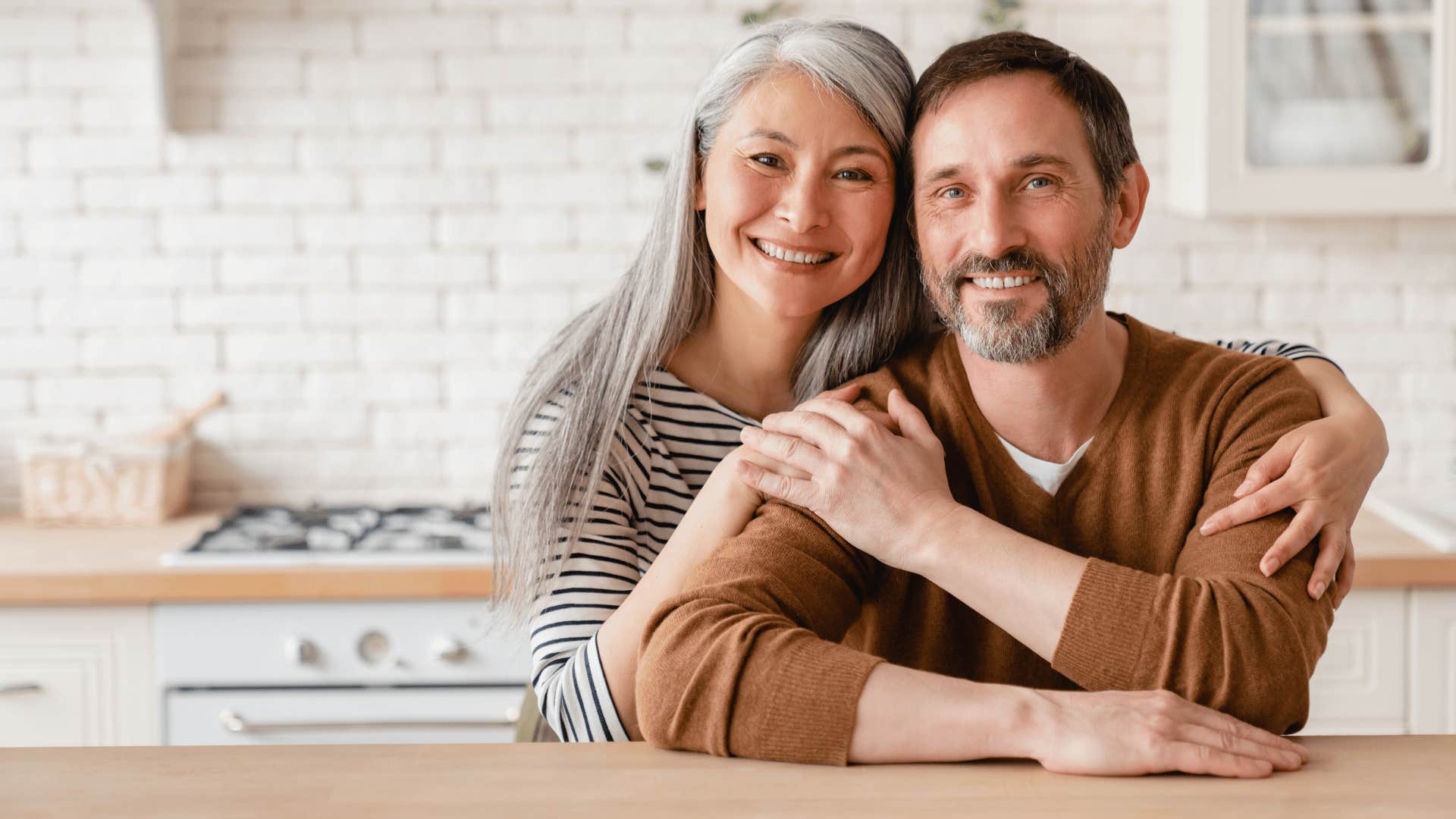 Husband never lies to trusting wife as they embrace