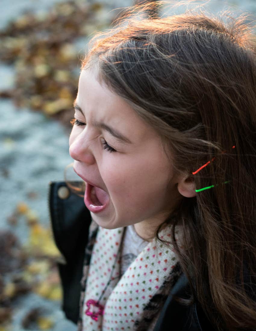 little girl throwing a tantrum