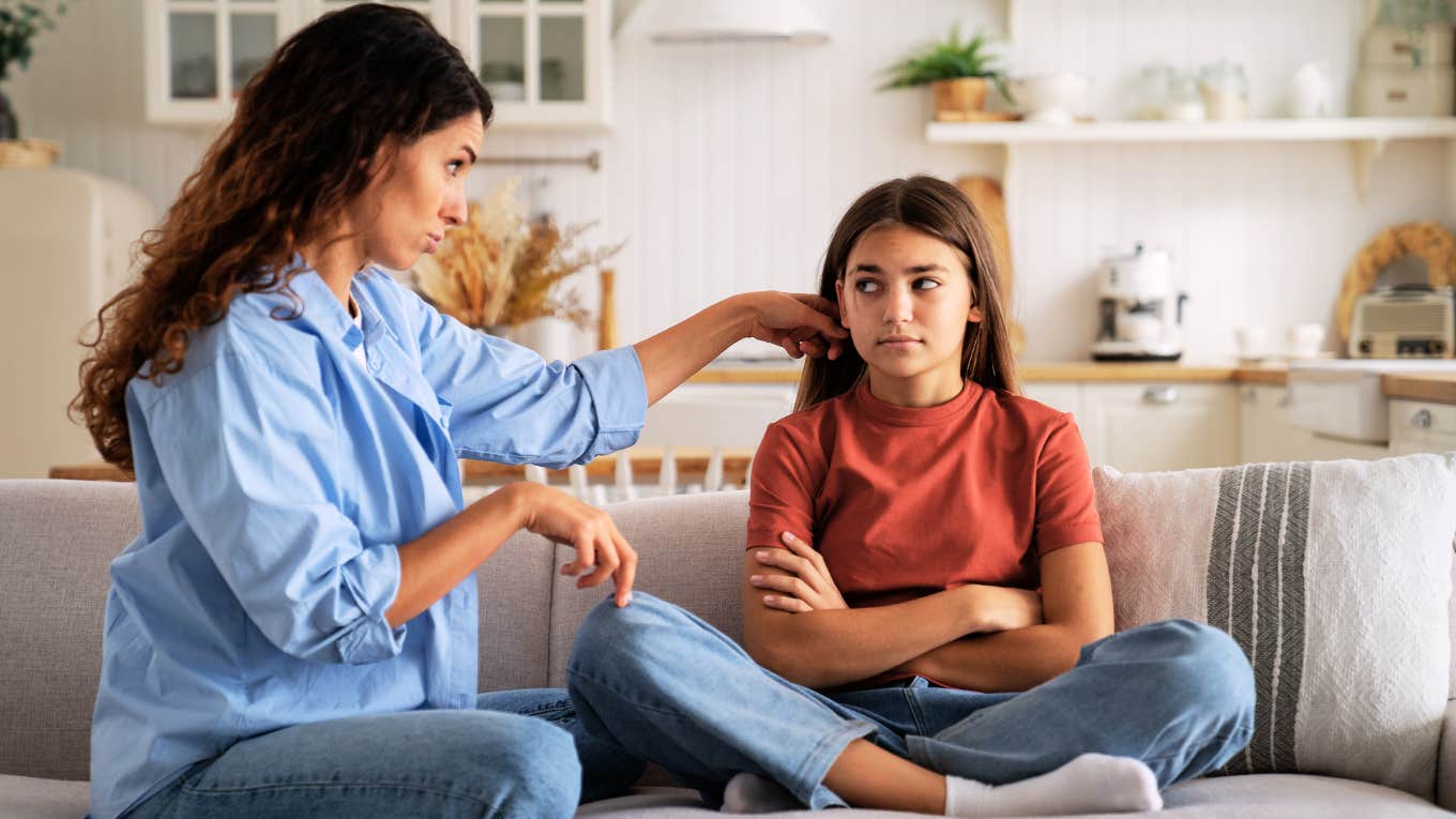 The Hardest Age To Parent Your Child, According To Research Mother parenting teenage child.