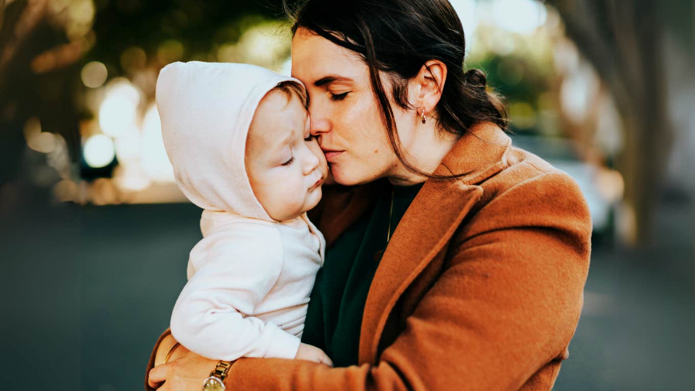 Mistakes Nearly Every New Parent Makes And Then Learns From New parent with their child.