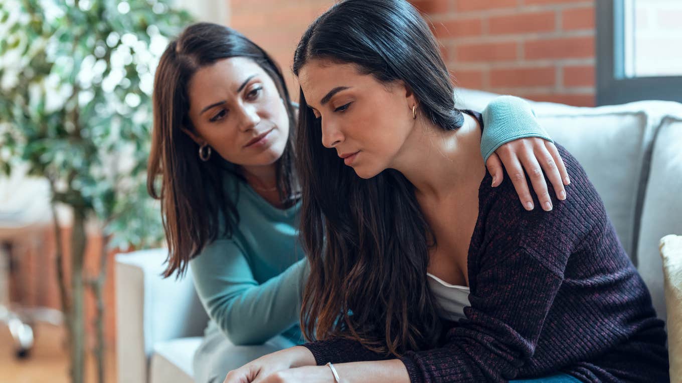 Phrases Brilliant People Say When Someone's In A Bad Mood woman comforting her friend