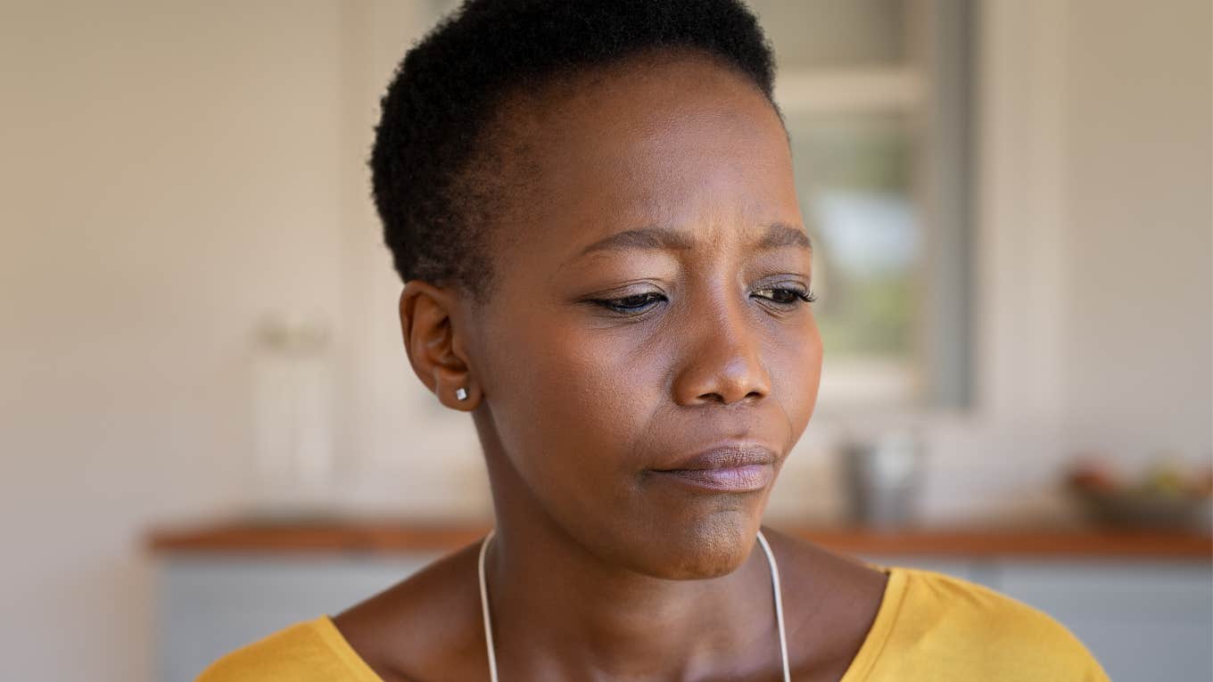 The Most Common Relationship Problems Couples Have, Based On How Long They've Been Married Woman realizes the common relationship problems she has.