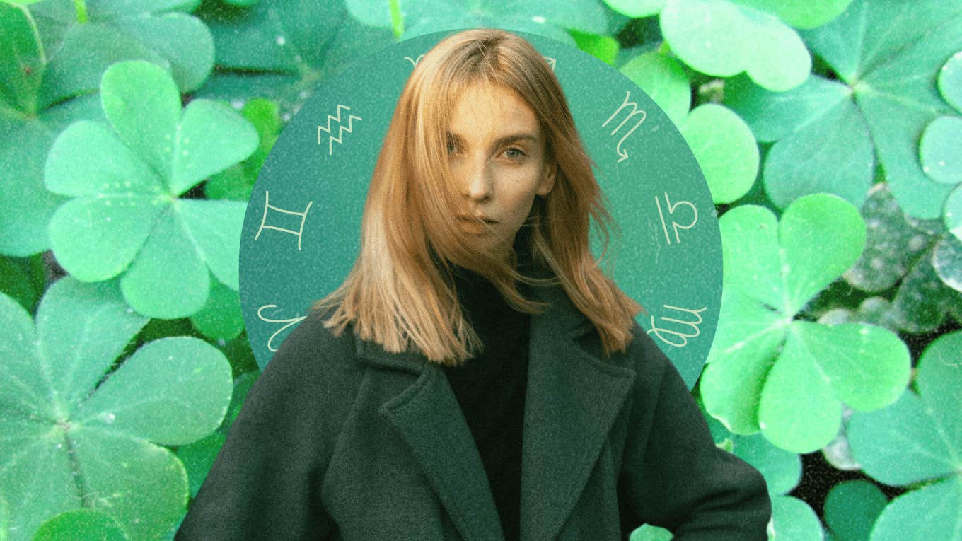 Luck Improves Zodiac Signs February 3, 2025 woman with lucky clovers zodiac signs february 3, 2025