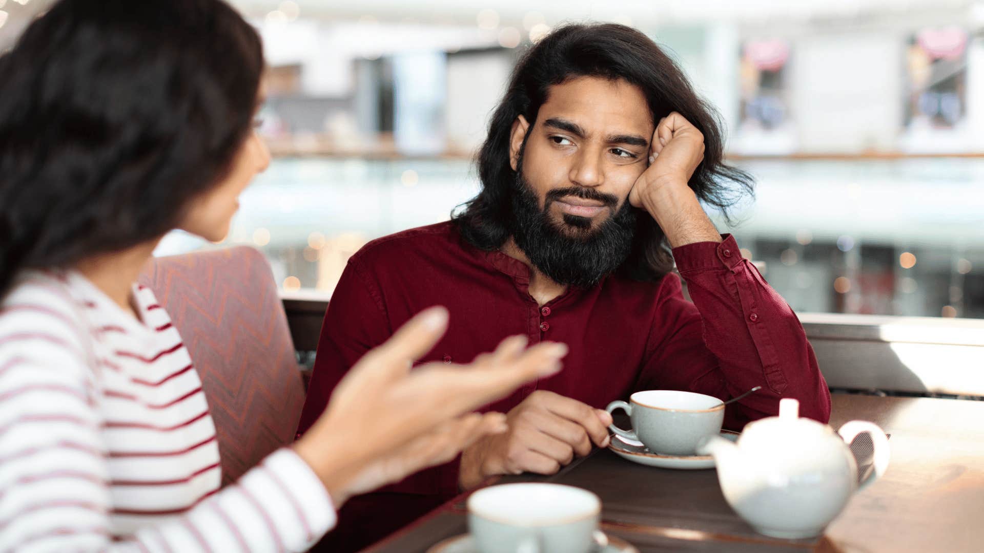 smart man avoiding small talk