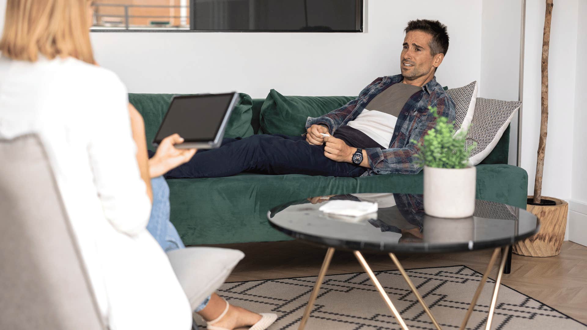 Gen X man in therapy