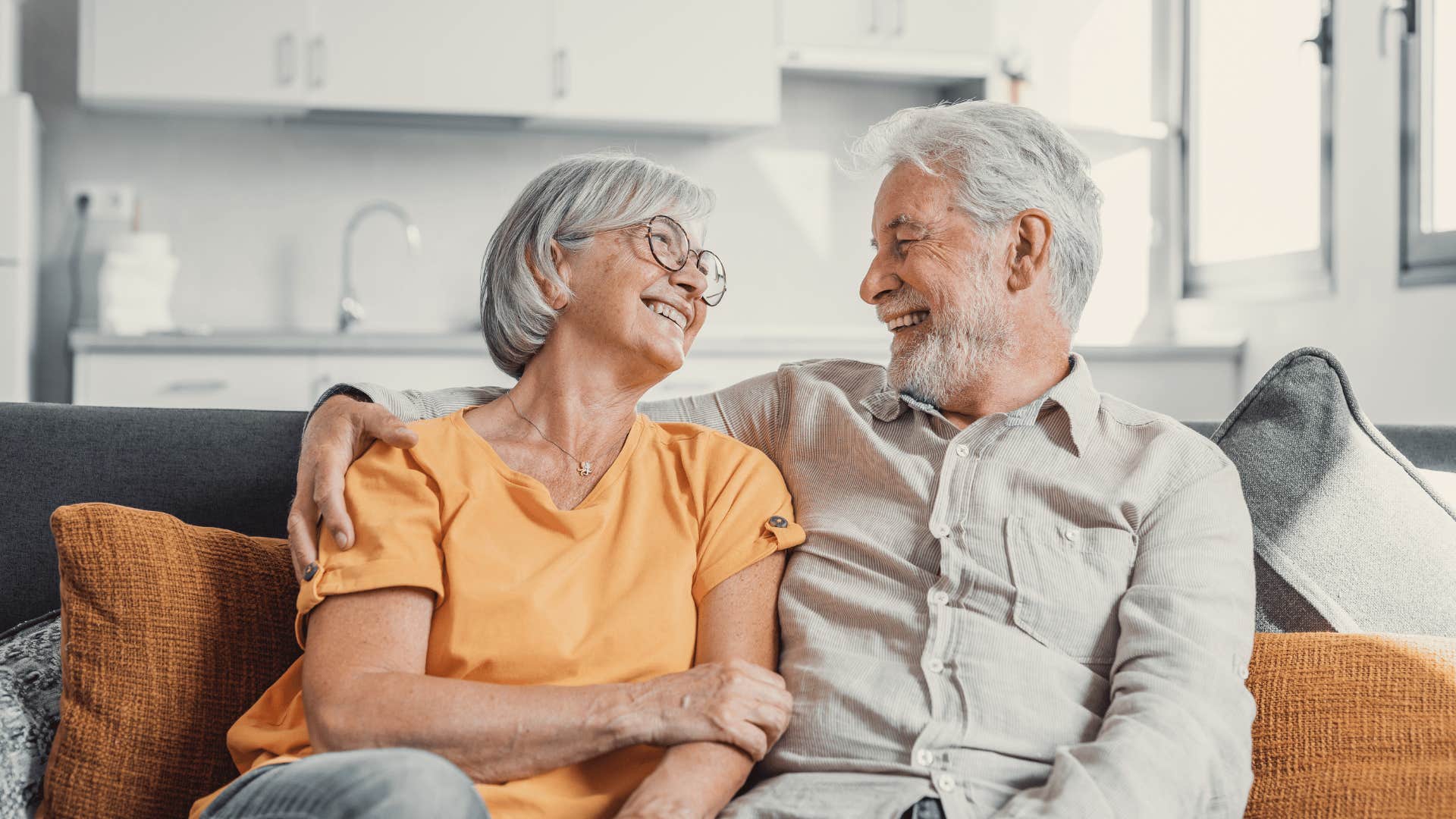 happily married boomer couple