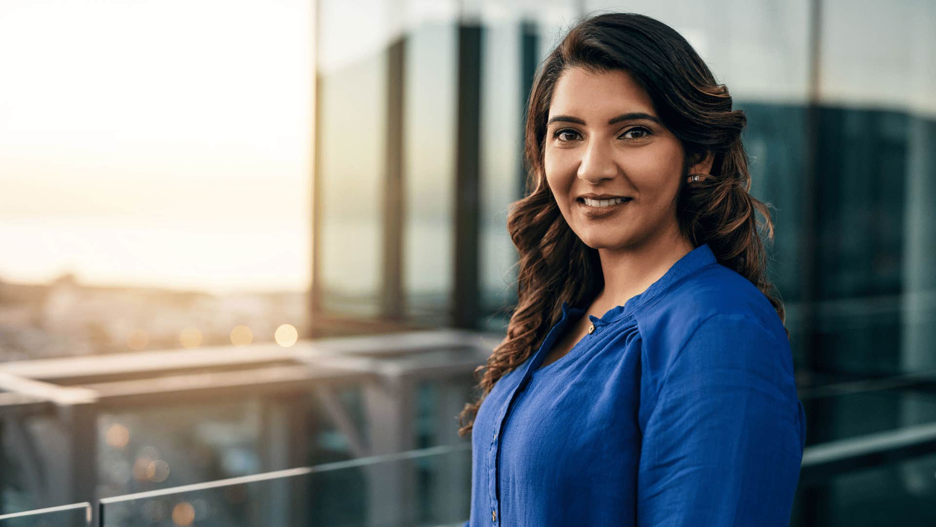 confident woman smiling