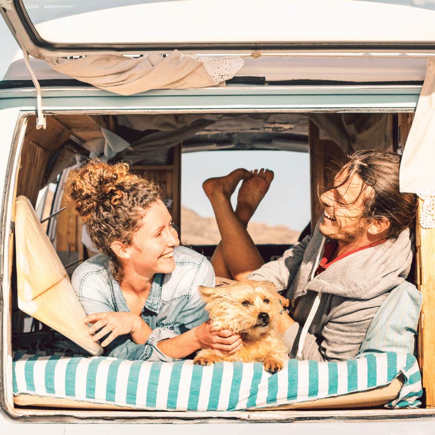 couple giving van life a shot