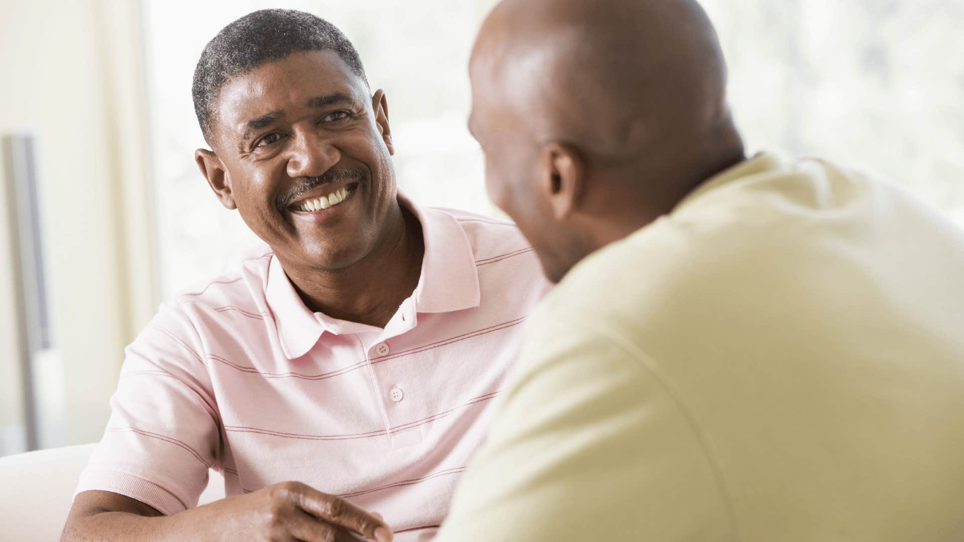 man connecting with his father