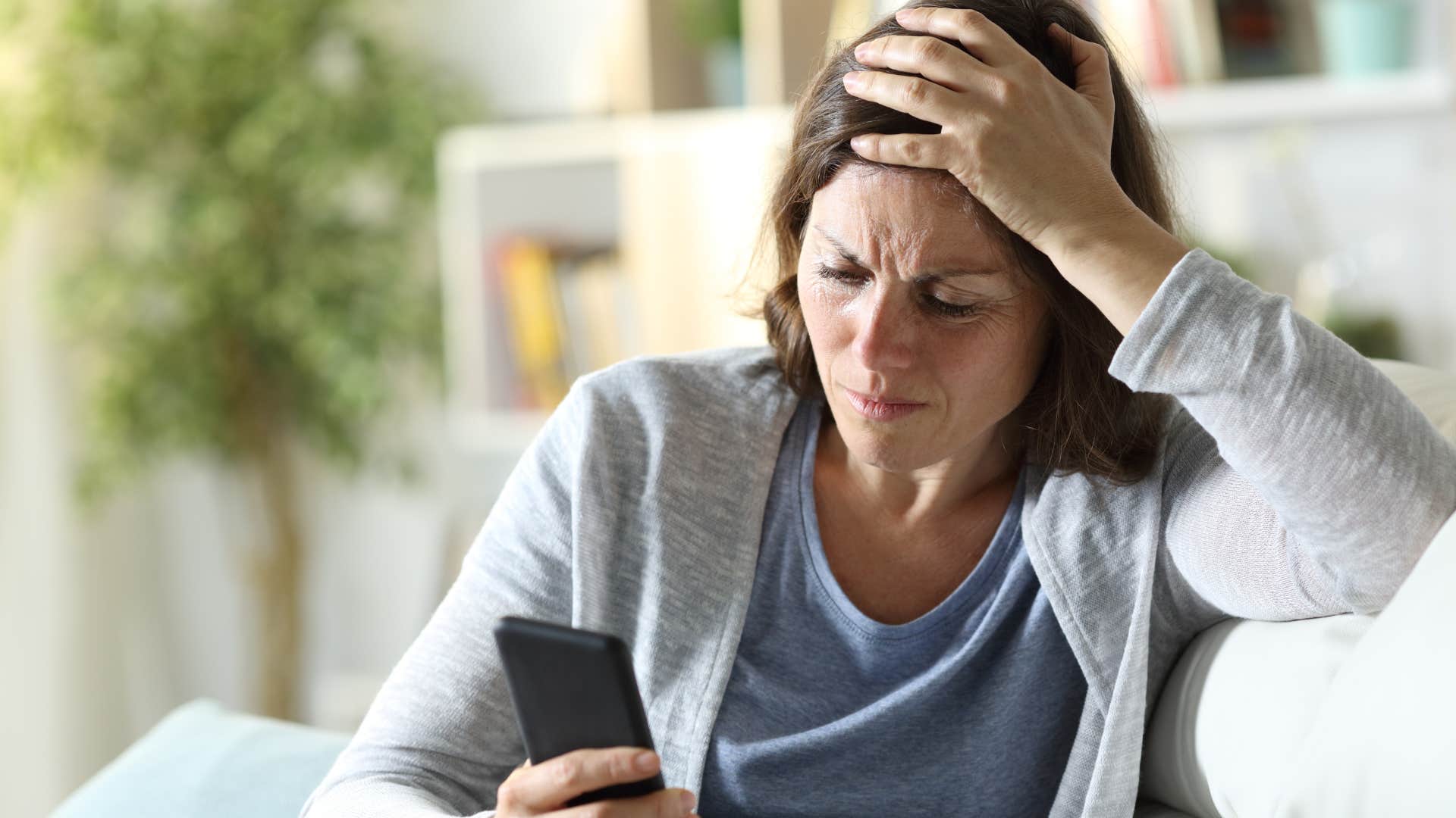 annoyed woman who just got canceled on