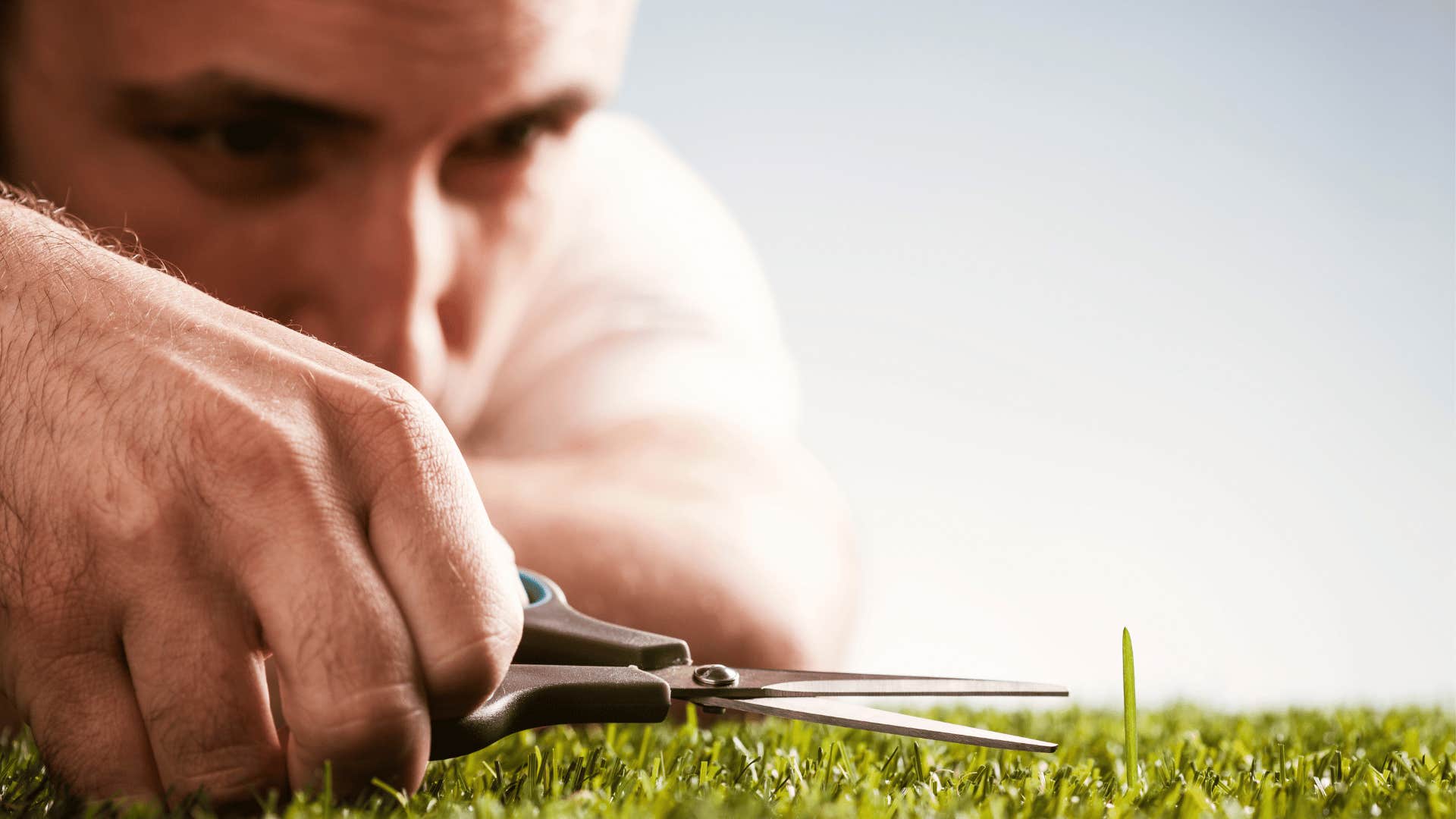 Gen Z man who thinks being perfect at cutting grass is more important than trying new things