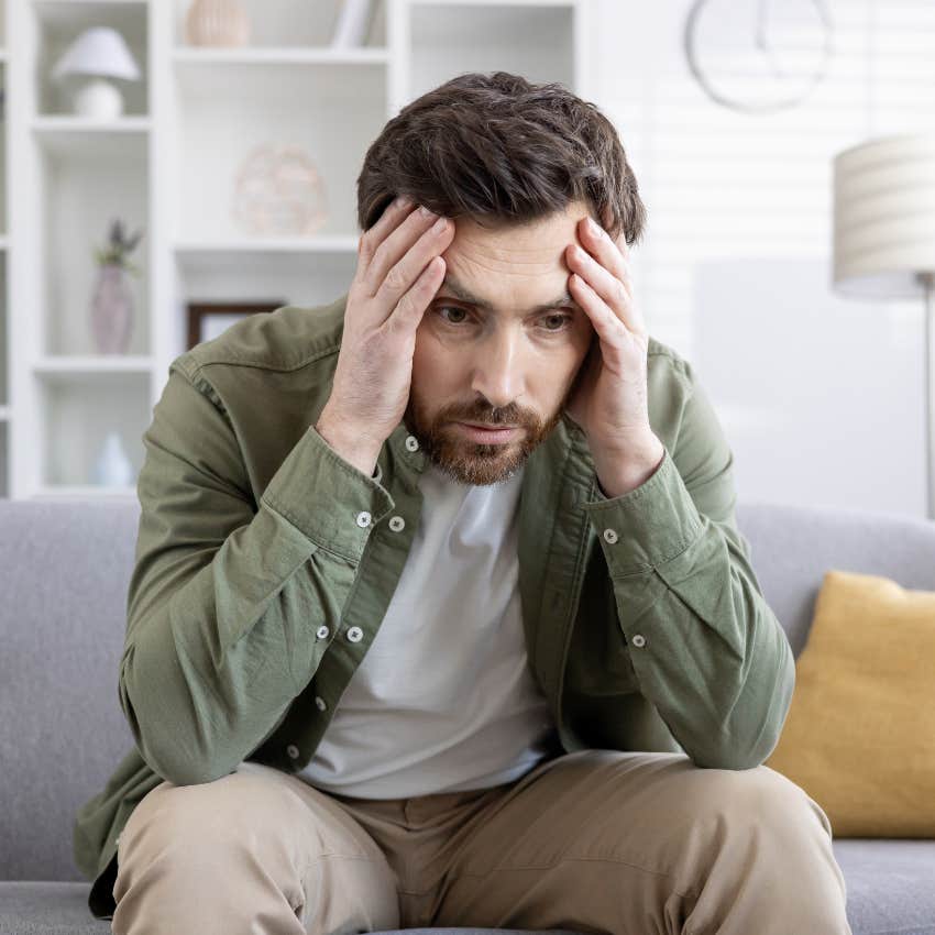 man upset because he believed false things about social anxiety