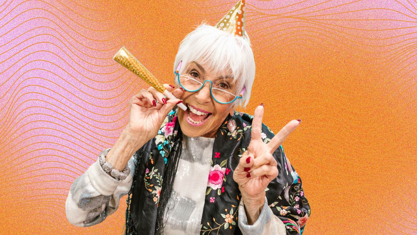 older woman birthday revealing how people perceive