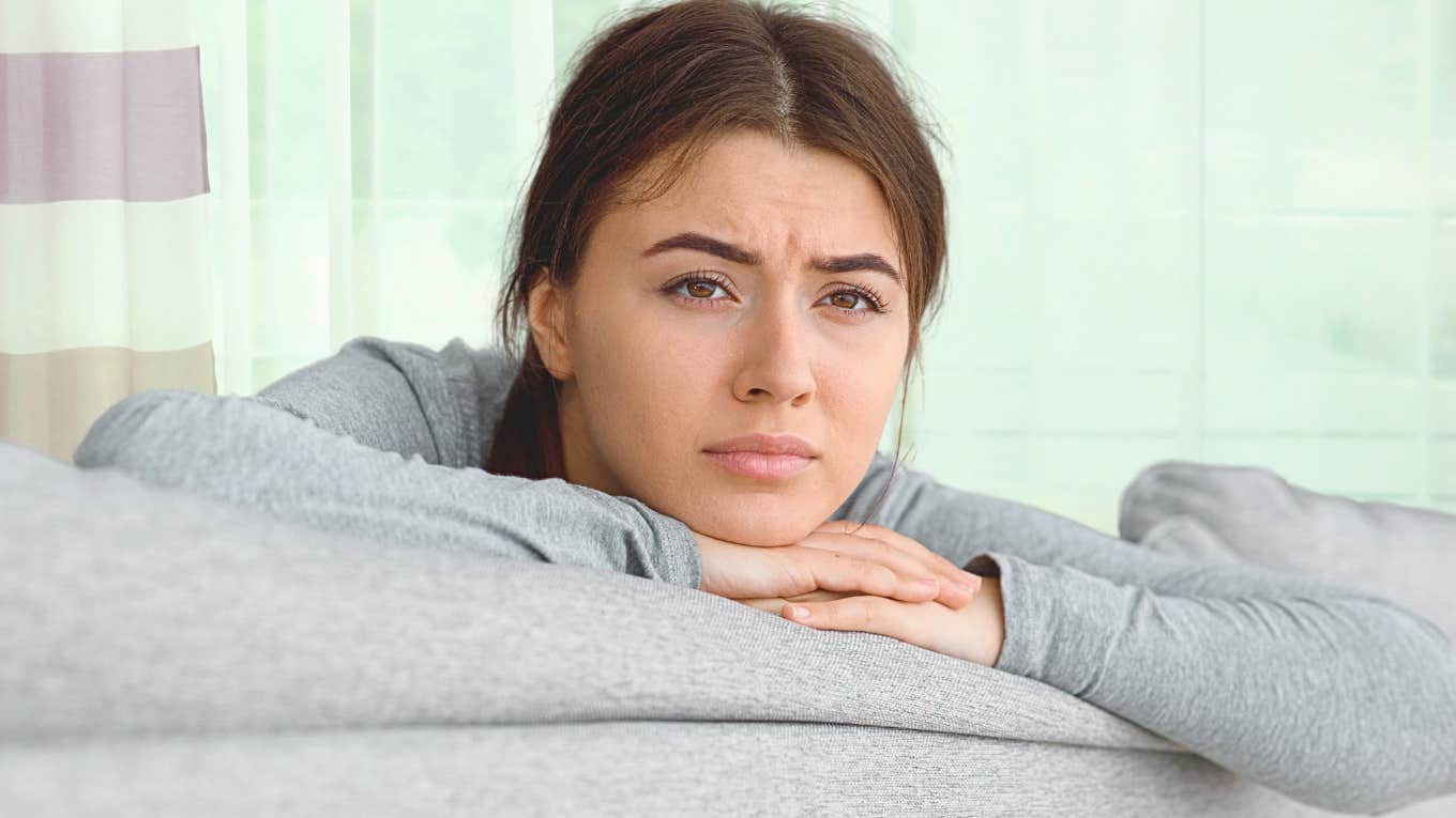 Young woman is sad because she's closed off to magic 