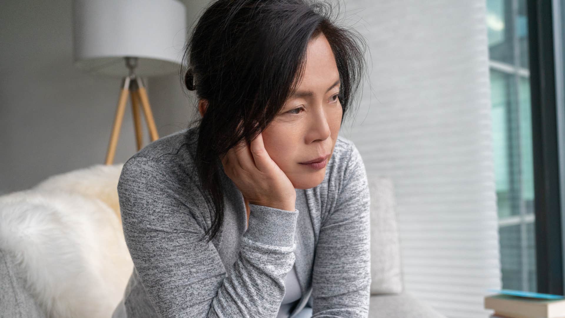 sad woman feeling isolated