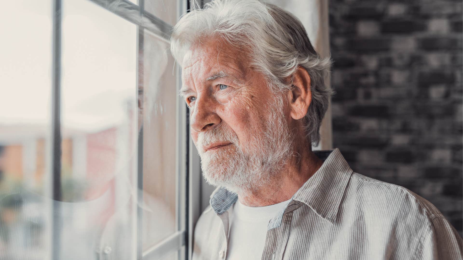 sad older man feeling detached