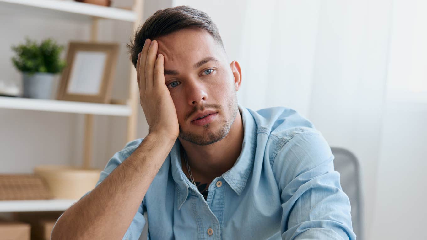 Distinct Behaviors Of Adults Who Have No Close Friends Or Family To Rely On frustrated lonely man looking sad