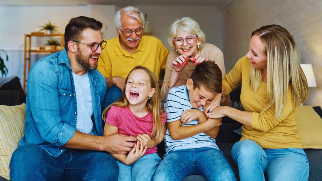 family of four living with parents 