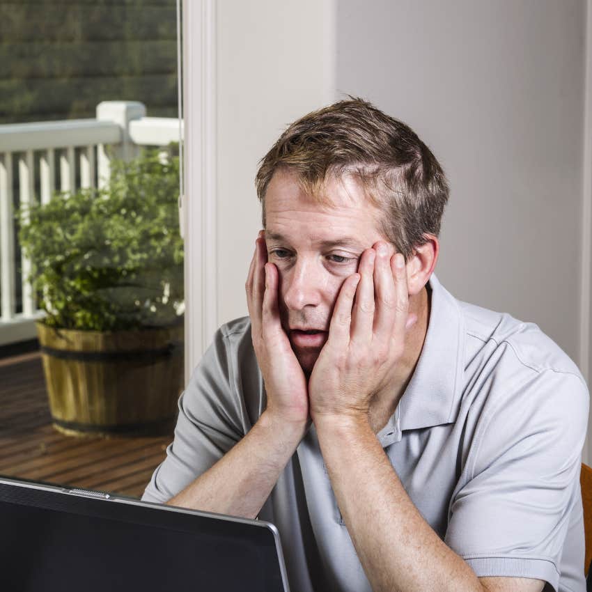 upset tired gen-x man who has career middle-child syndrome