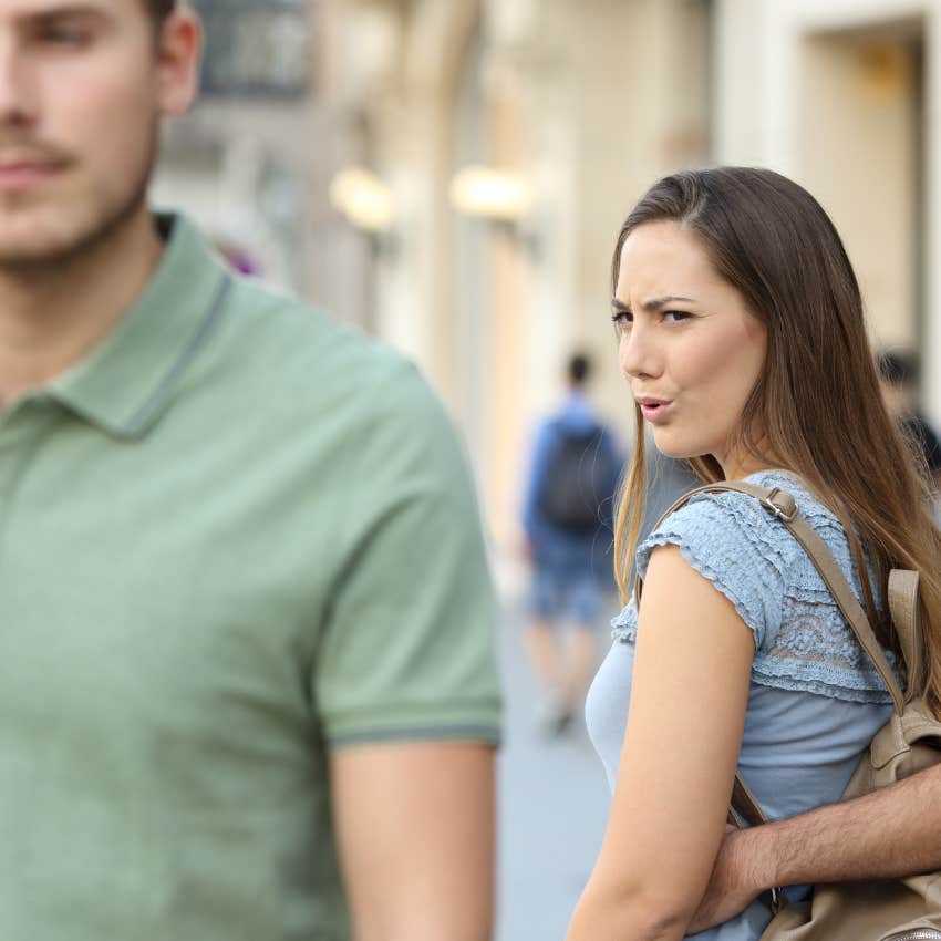 woman who will end up old and lonely checking out other man
