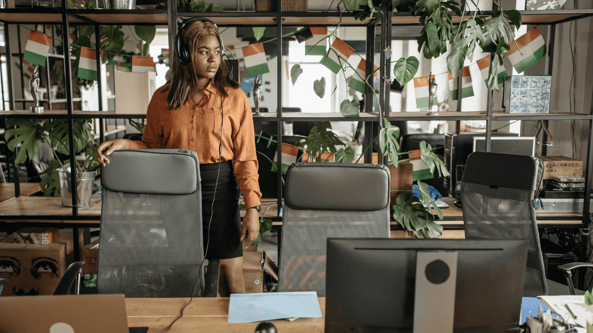 woman in computer lab
