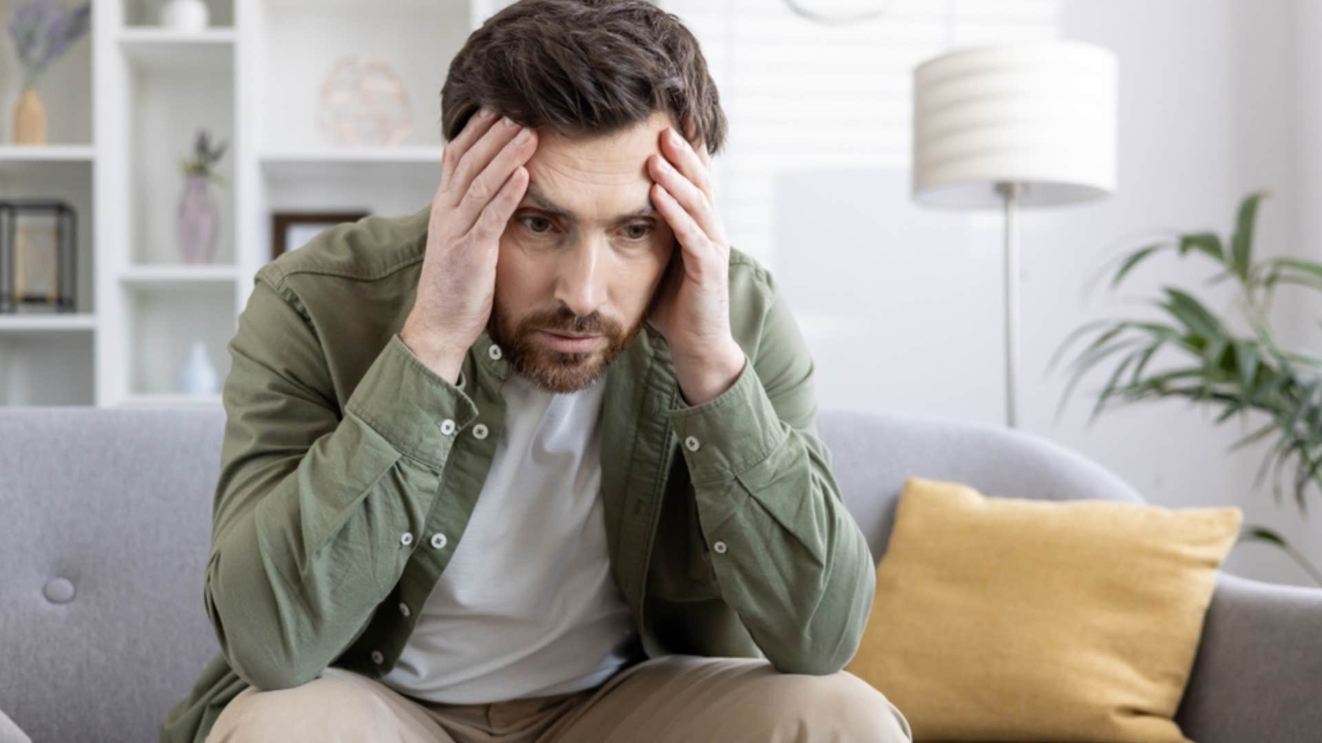 man recognizing failure 