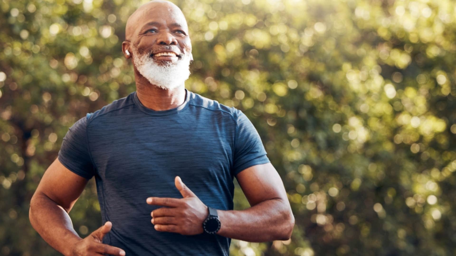 man standing outside thinking about his health