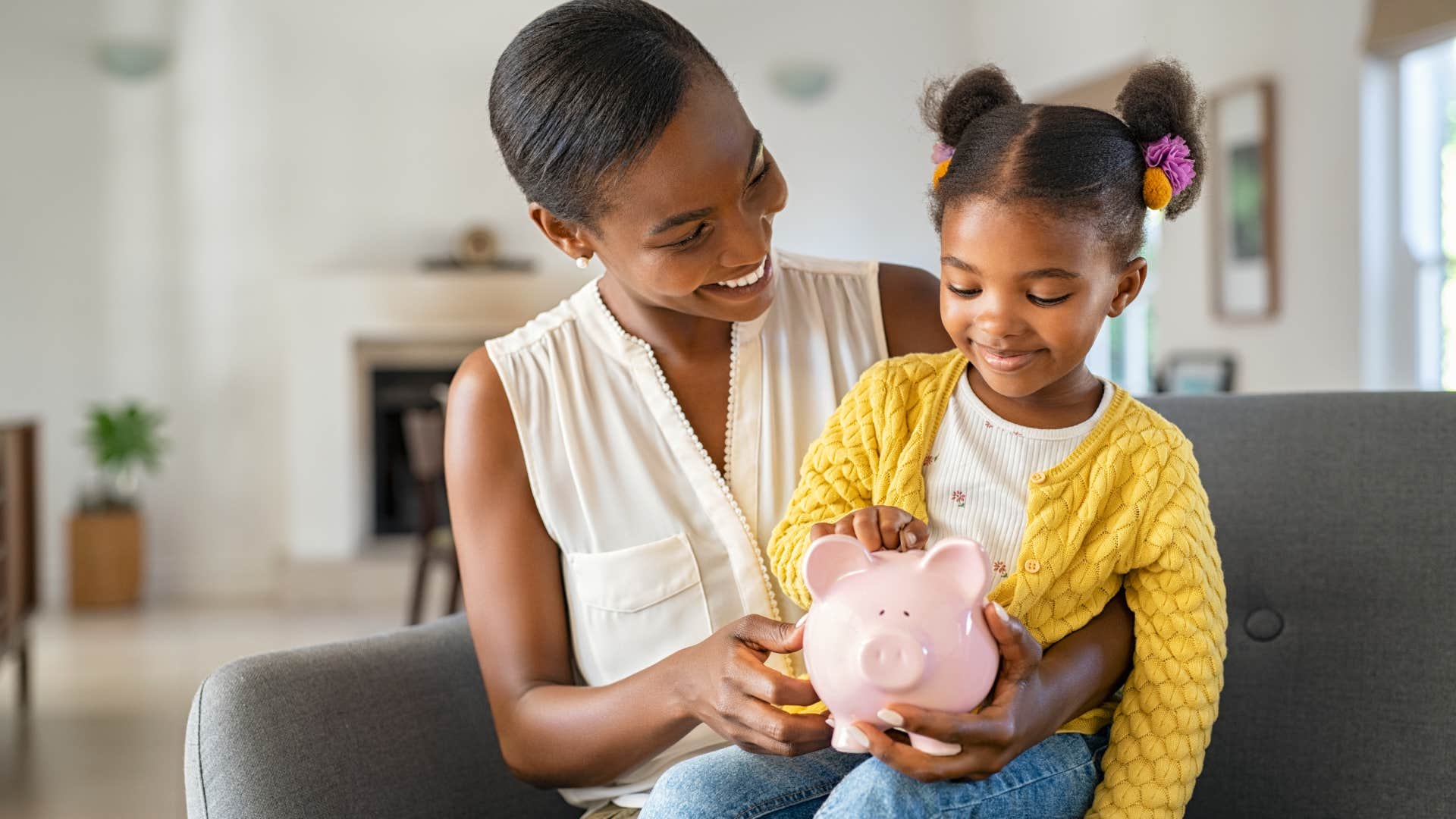 mom telling daughter money doesn't grow on trees