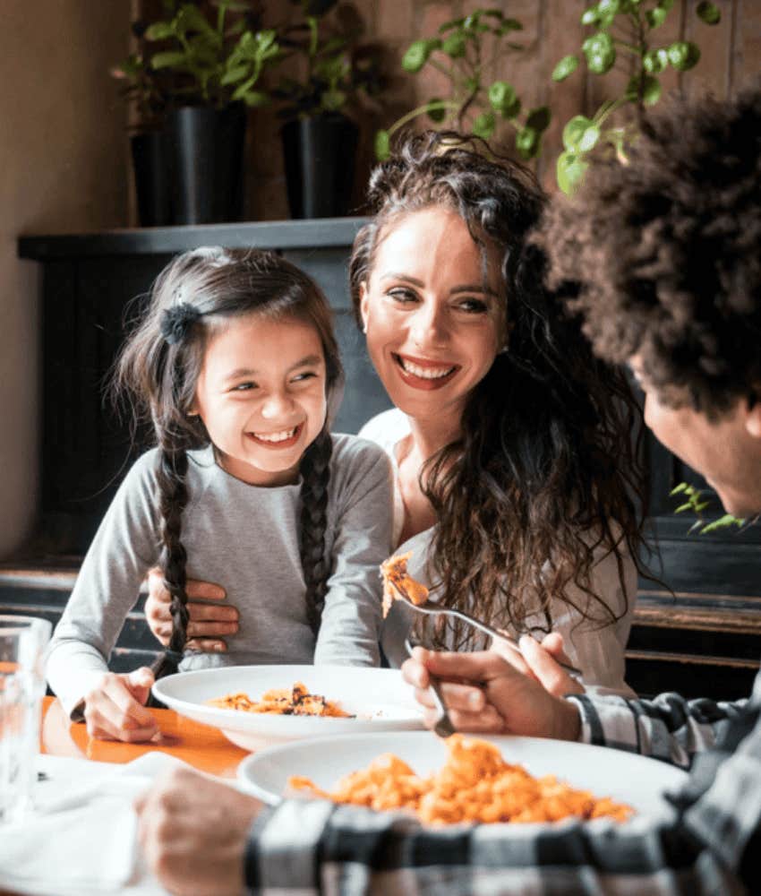 parents doing phenomenal job raising kids putting phone down dinner