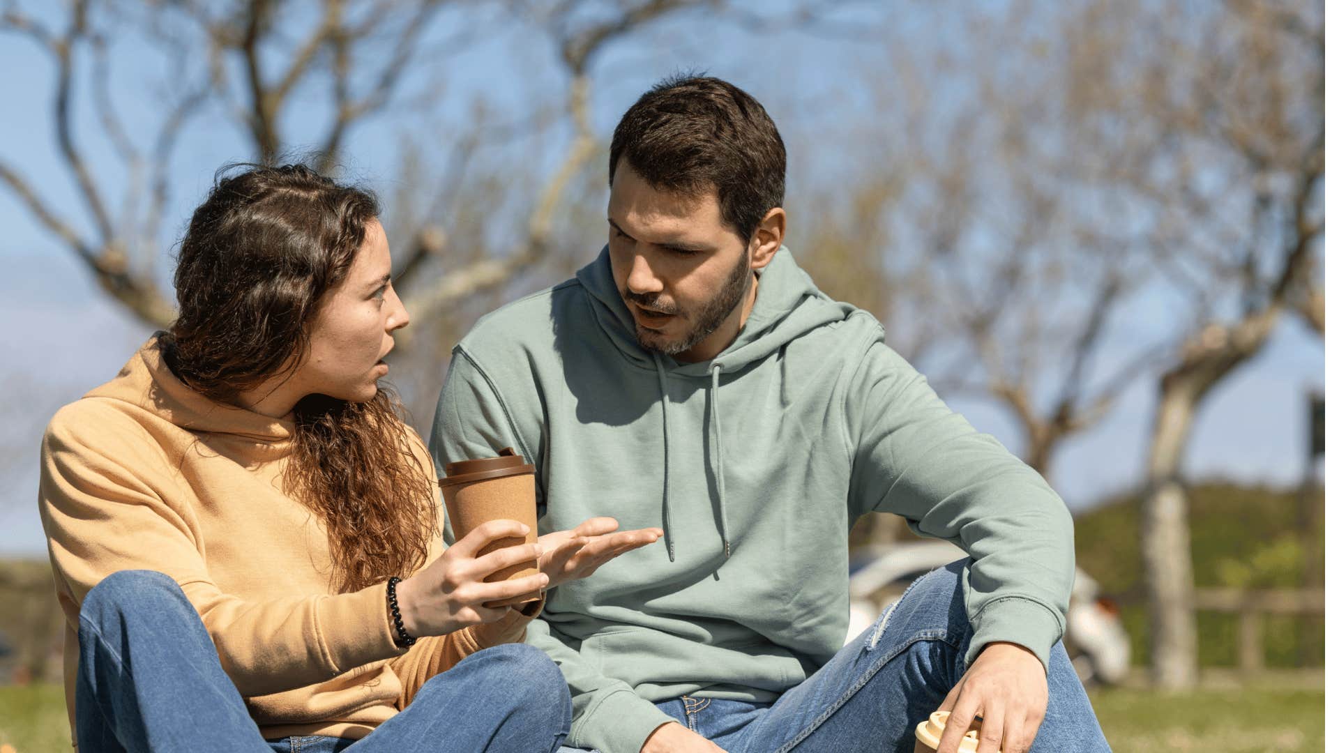 woman setting boundaries with narcissistic partner