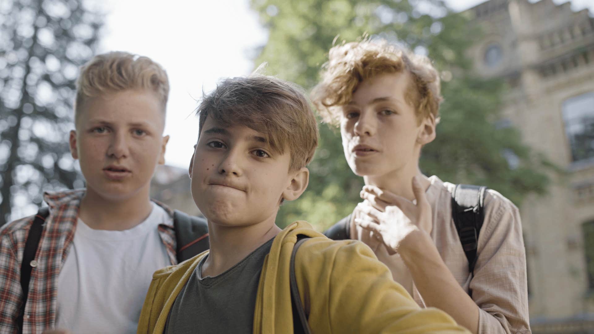group of adolescent boys
