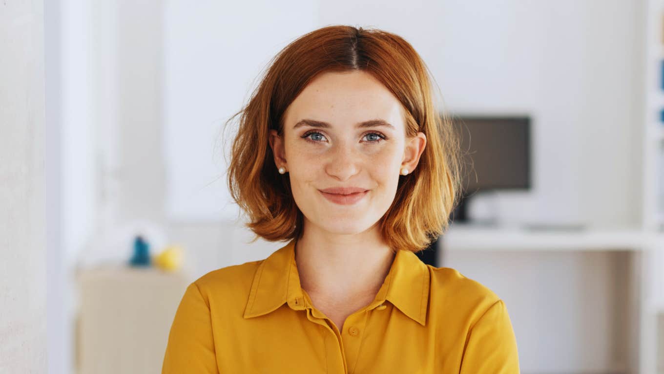 intelligent woman smiling