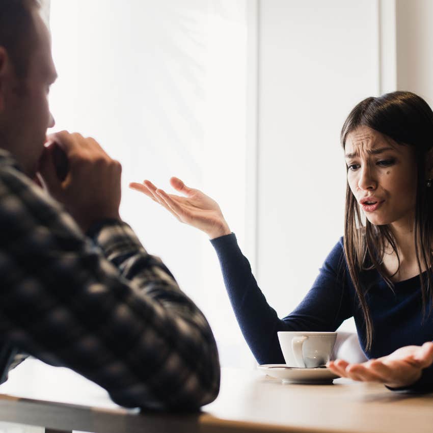 woman upset with man who's friendships turn into ghost towns