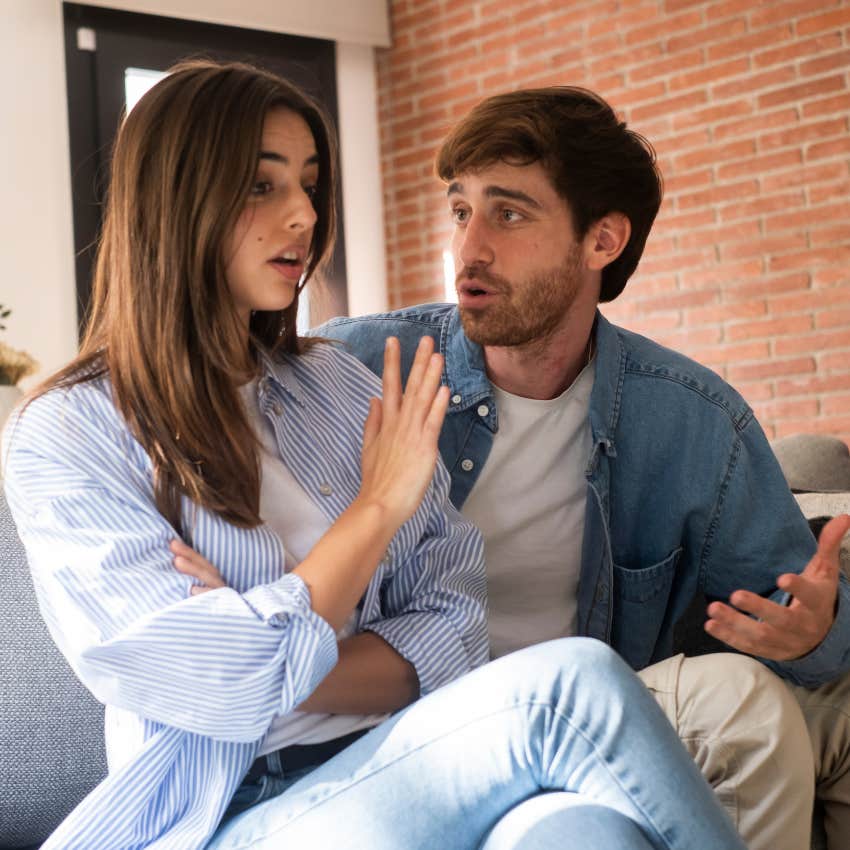 woman arguing with man who's friendships turn into ghost towns