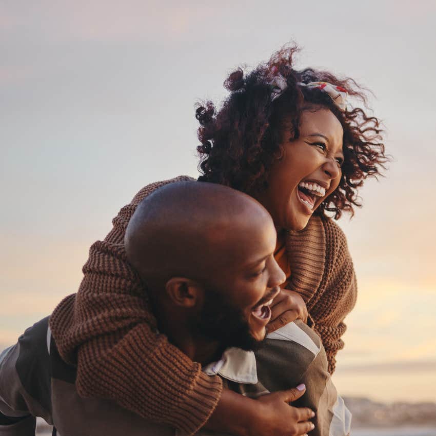 happy genuinely compatible couple