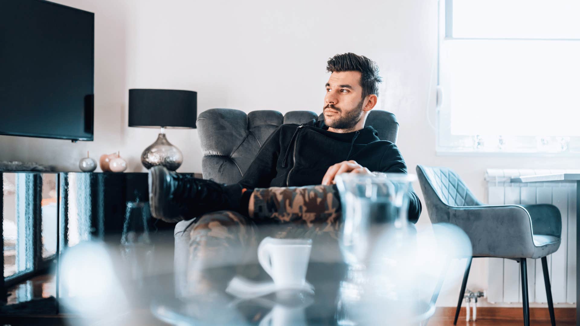 man spending time alone thinking on a deeper level