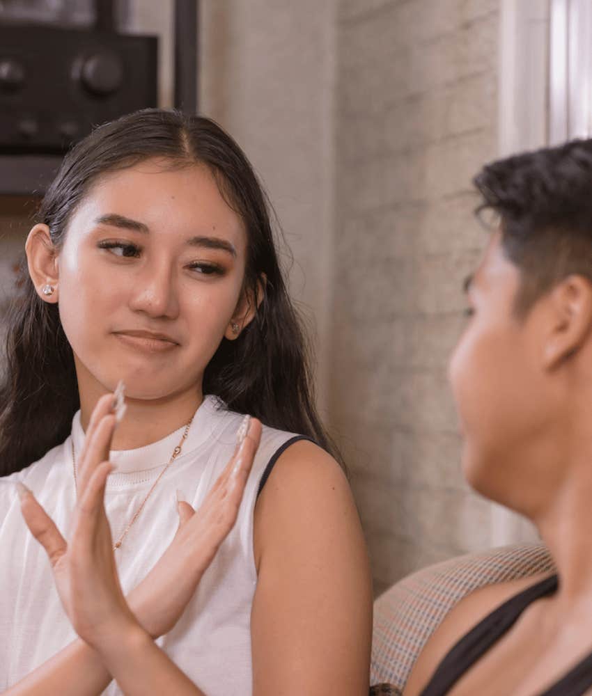 Woman sees red flag in man who is like a stranger she married