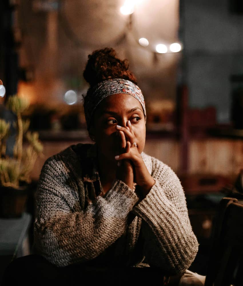 woman considering red flags decline good job offer