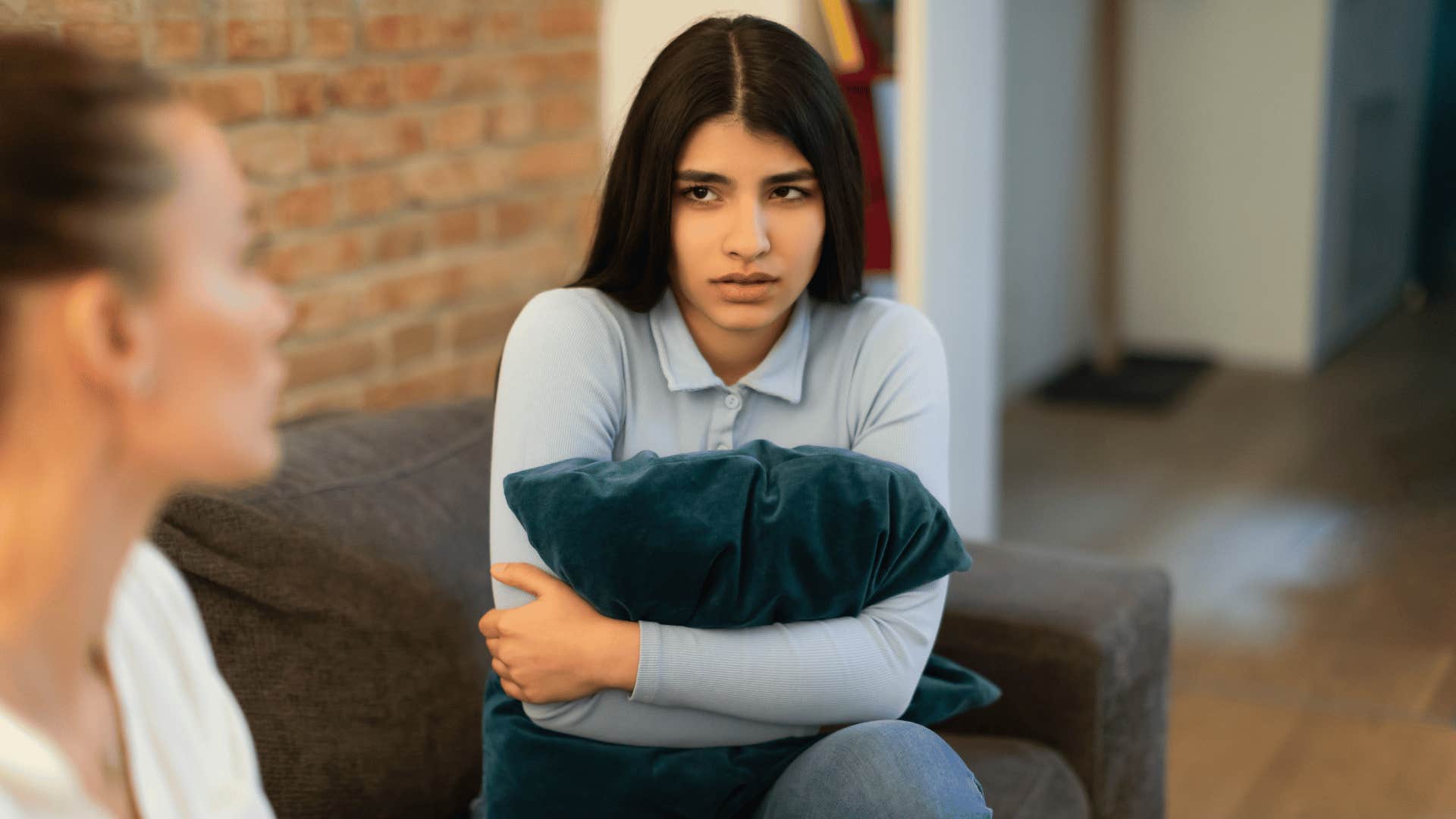 mom scolding teen daughter for missing curfew