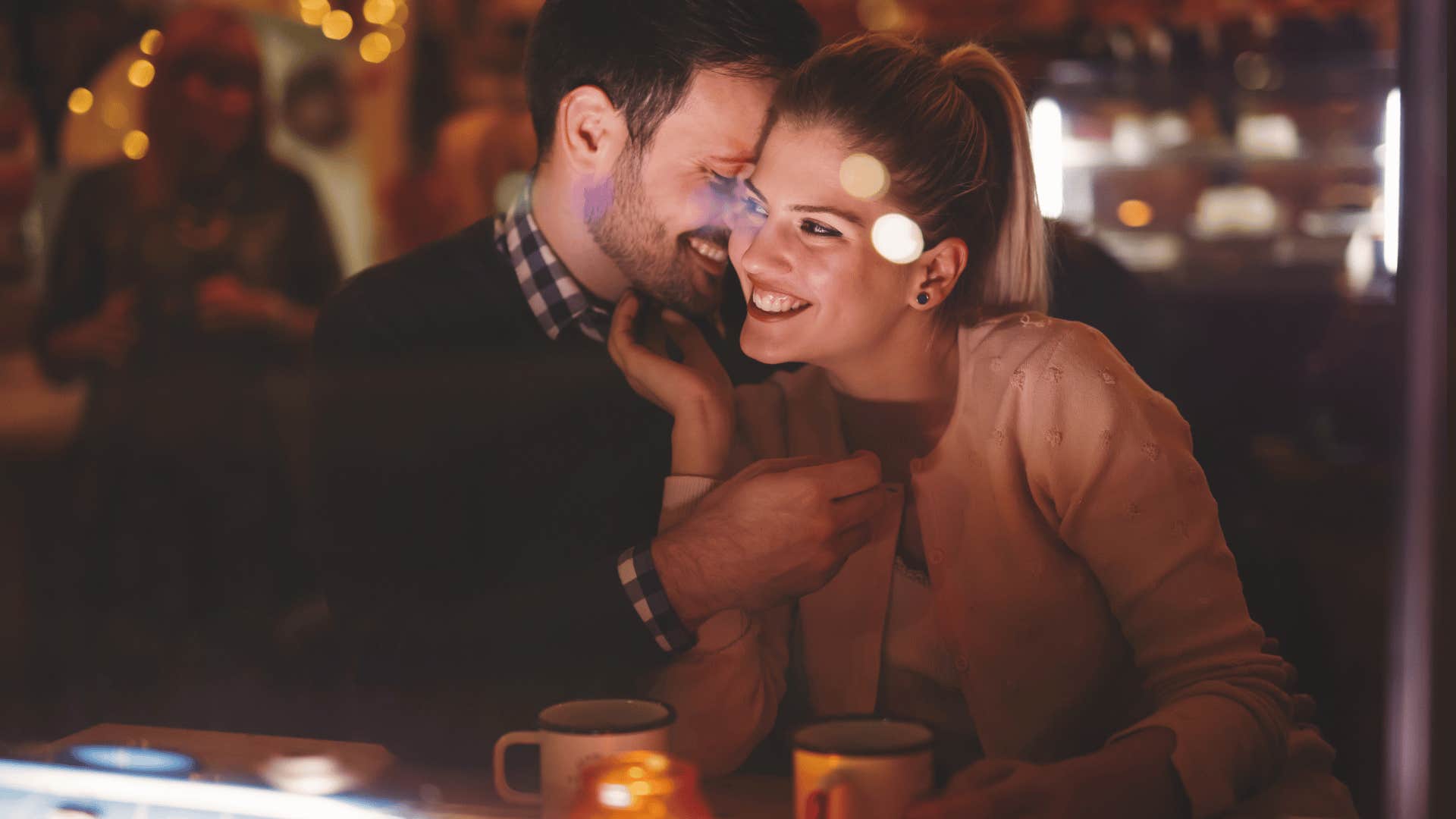 man flirting with woman