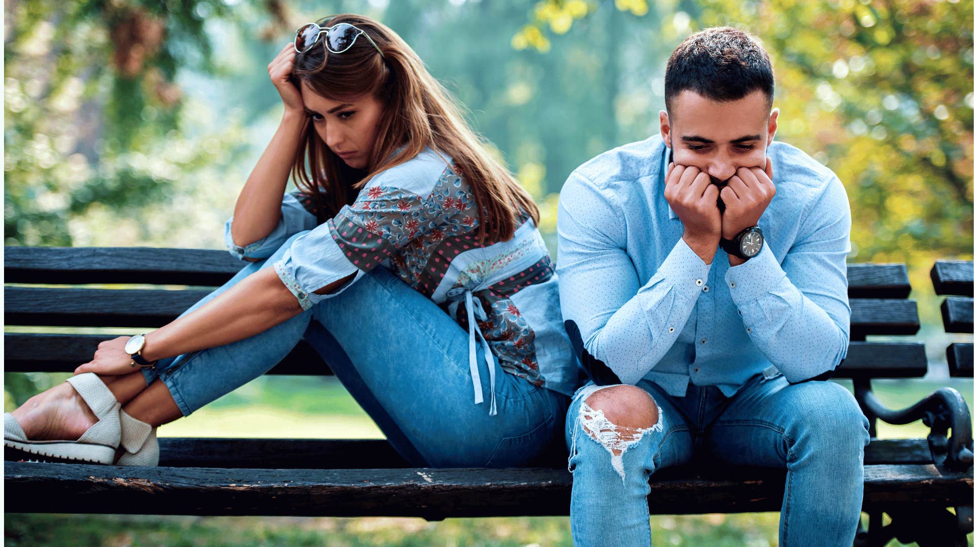 Top-tier husband sits with unhappy woman and the emotions