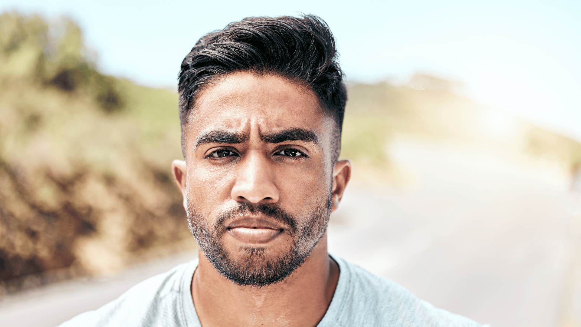 Stone faced man doesn't say anything after being critisized