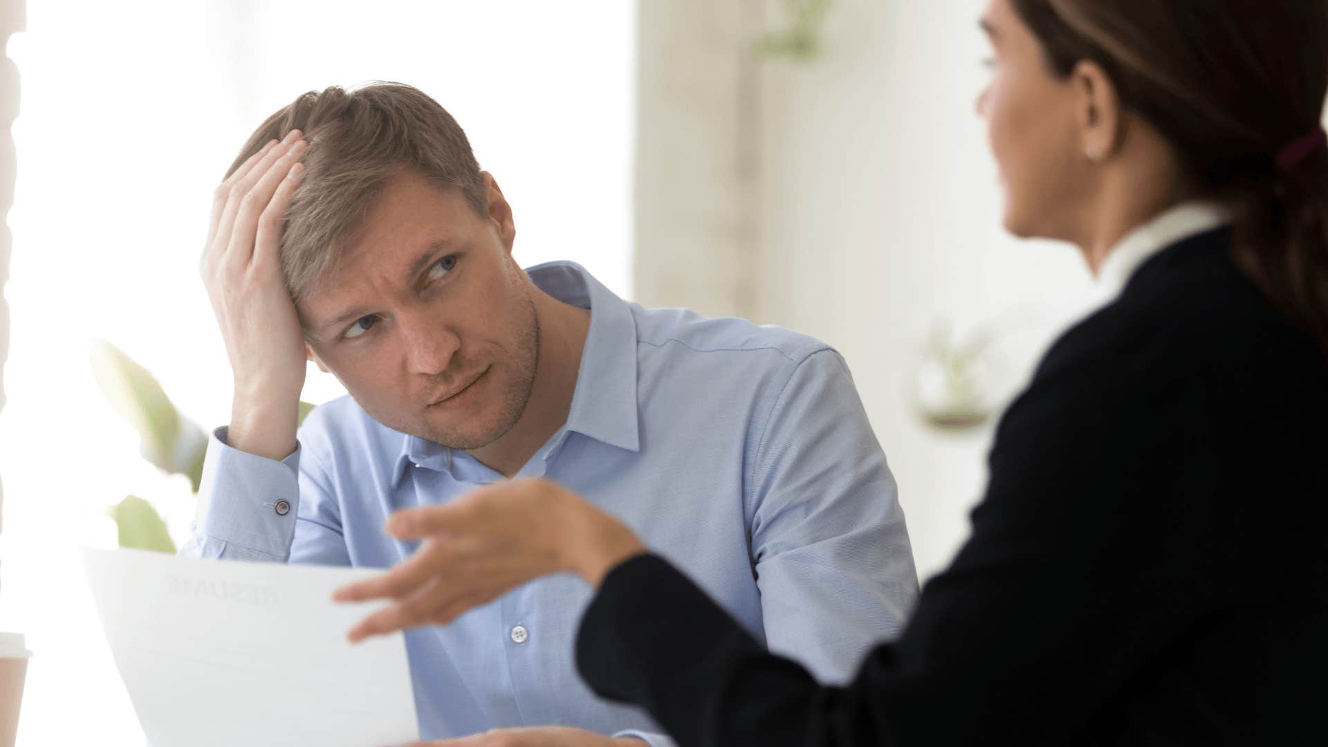 woman trying to explain herself that makes her look way less experienced