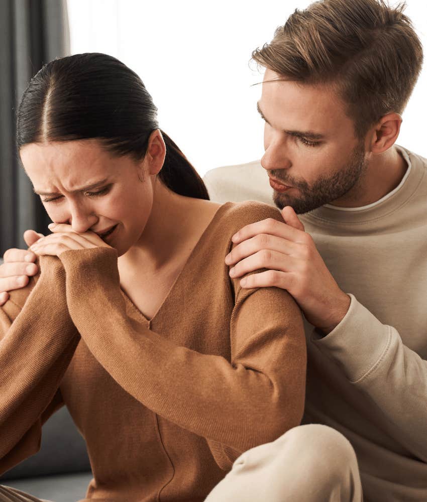 Man acknowledges damage done before he got back together with upset woman