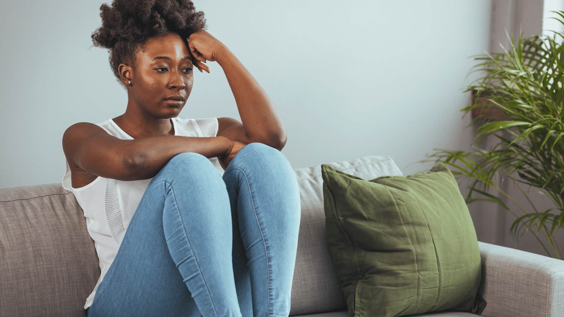 woman whose relationship is incompatible because she feels like something is wrong