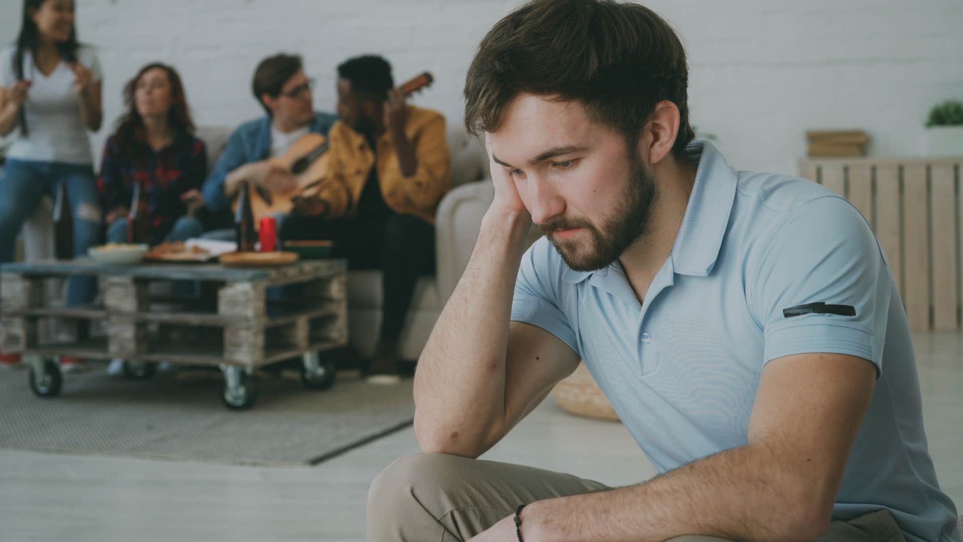lonely man without any friends