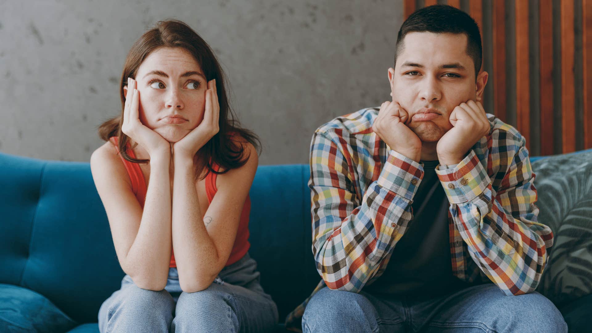 Women is tired of pouting man thinks it matters to try and fix everything