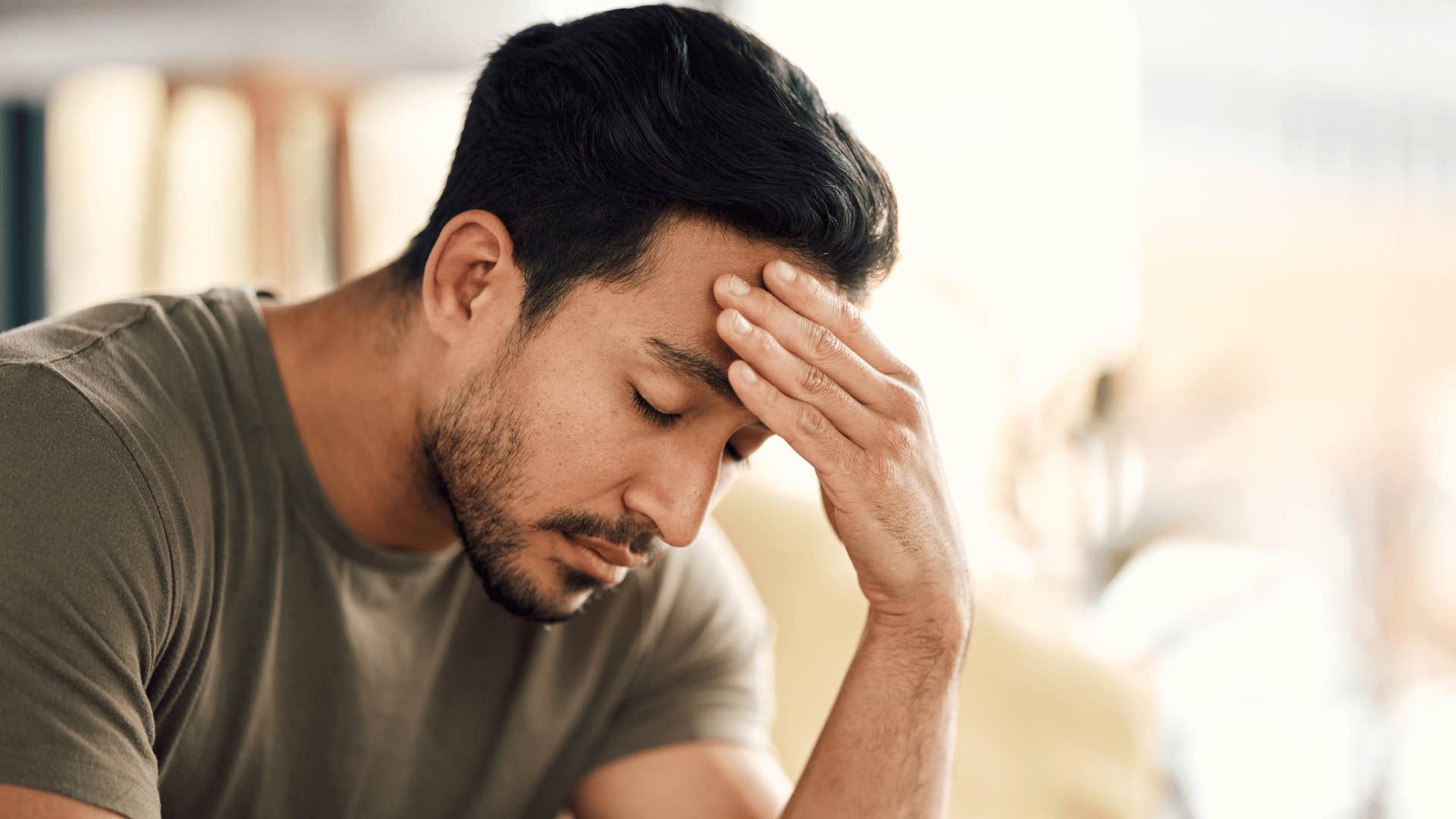 burnt out millennial man