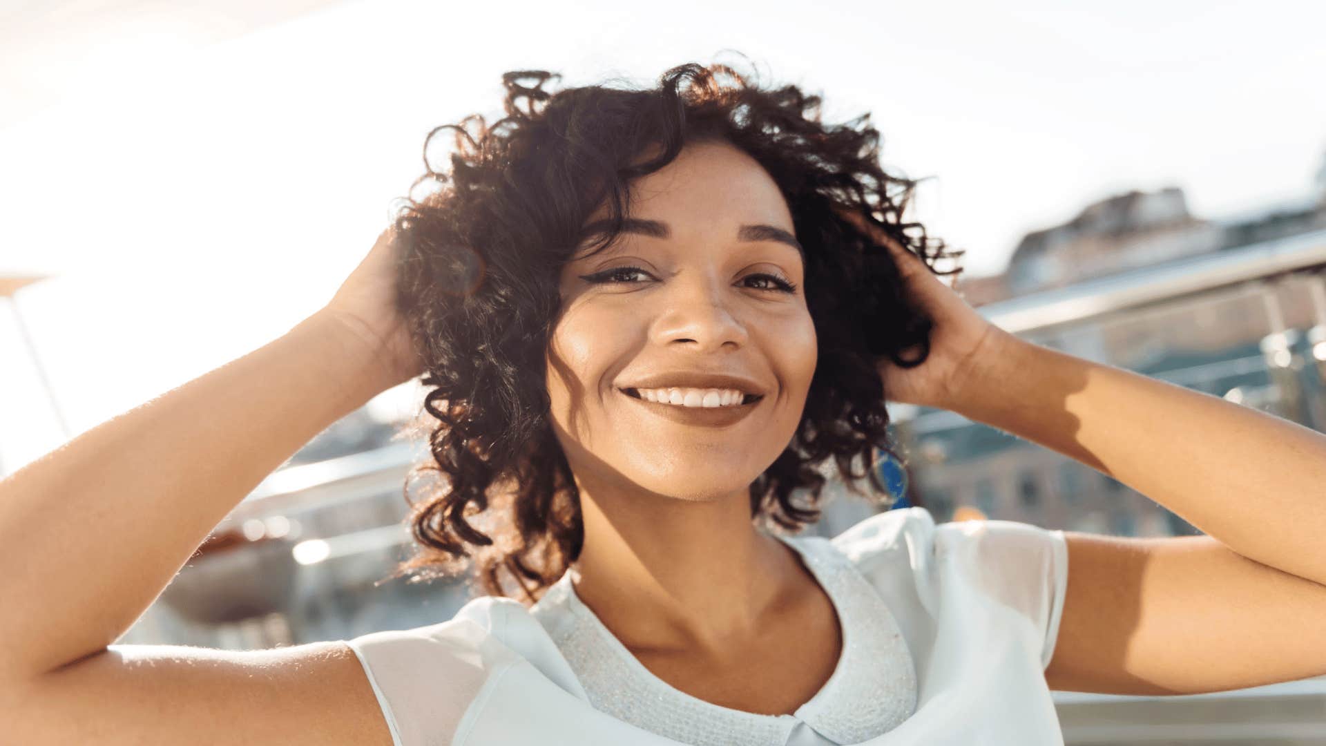confident millennial woman