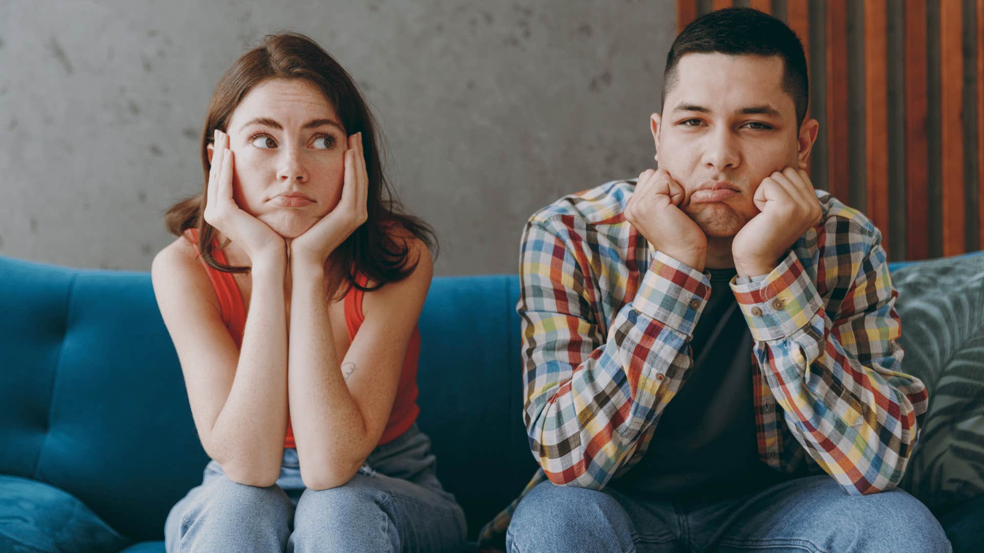 couple seeming distant and uncommitted